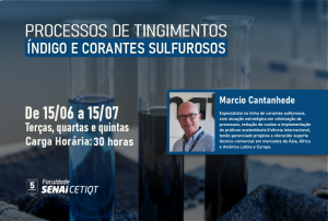 Processos de tingimentos do índigo/ corantes sulfurosos (contínuo e esgotamento)